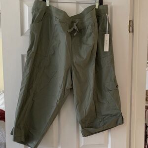 Da-sh Suzanne elastic drawstring waist women’s 3XL olive  green NWT